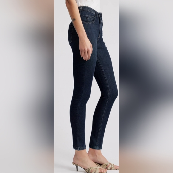 MOTHER Looker High-Rise Skinny Jeans Dark Blue Size 27 - Picture 3 of 7